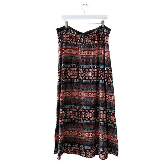 Mossimo Supply & Co Bohemian Aztec Tribal Festivals Multicolor Maxi Women’s Skir - Picture 4 of 10